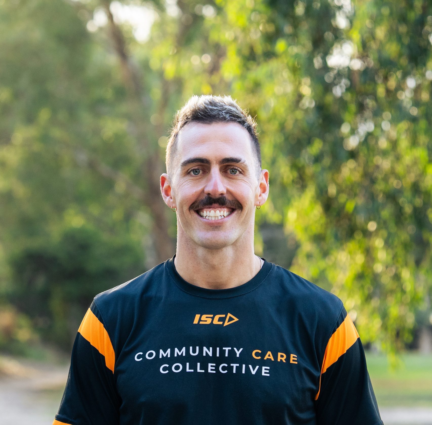 All smiles playing basketball with