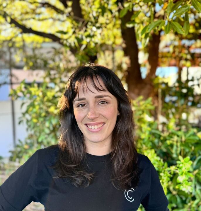 All smiles playing basketball with