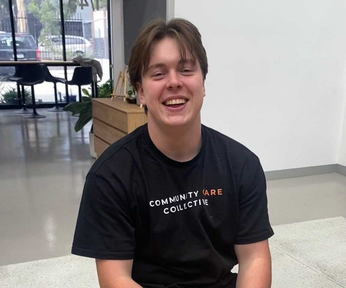 All smiles playing basketball with