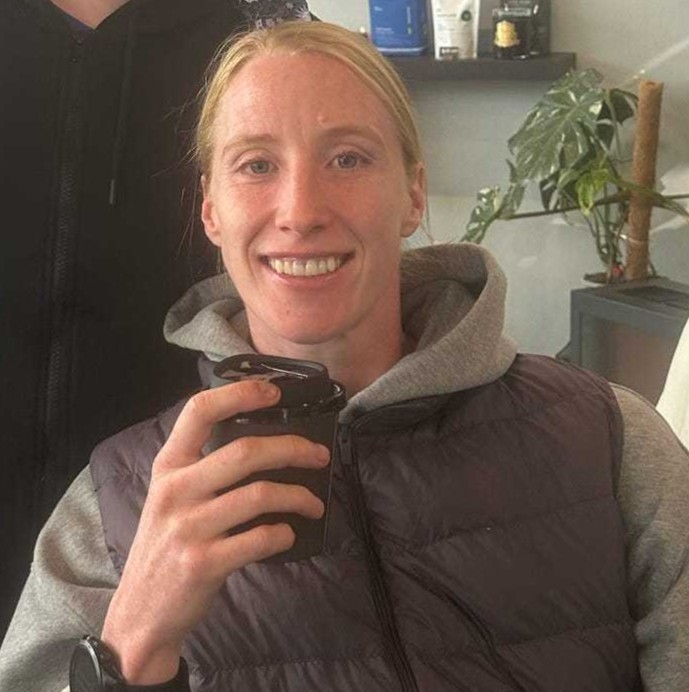 All smiles playing basketball with