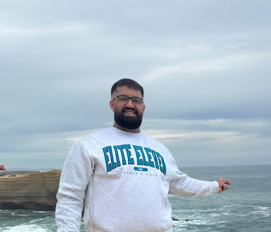All smiles playing basketball with
